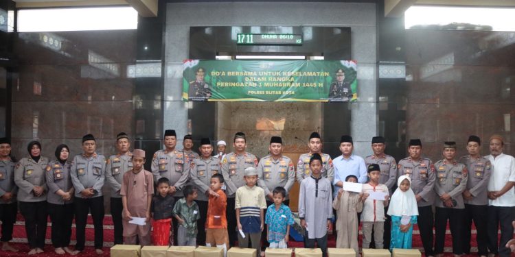 Peringati 1 Muharram 1445 H, Kapolres Blitar Kota Gelar Doa Bersama