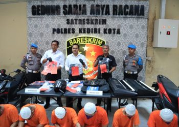 Periode Bulan Juli Polres Kediri Kota  Ungkap 6 Kasus, 10 Tersangka Berhasil Di Amankan
