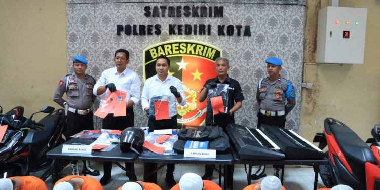 Periode Bulan Juli Polres Kediri Kota Ungkap 6 Kasus, 10 Tersangka Berhasil Di Amankan