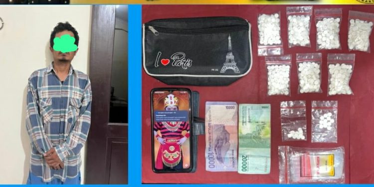 Polres Kediri Kota Amankan Pria Simpan Ratusan Butir Pil Koplo