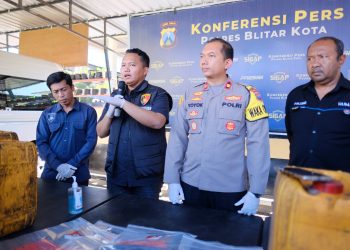Polres Blitar Kota Ungkap Kasus BBM Ilegal, Amankan 1200 Liter Solar dan Satu Tersangka
