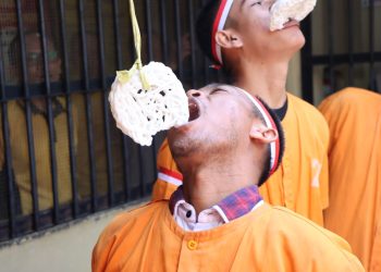 Bersama Tahanan, Polres Ngawi Rayakan Hari Kemerdekaan RI ke-78