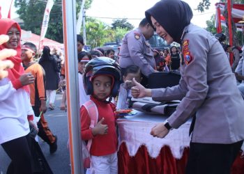 Meriahkan Hari Kemerdekaan RI Ke 78, Polres Kediri Kota Pamerkan Alut dan Alsus Polri