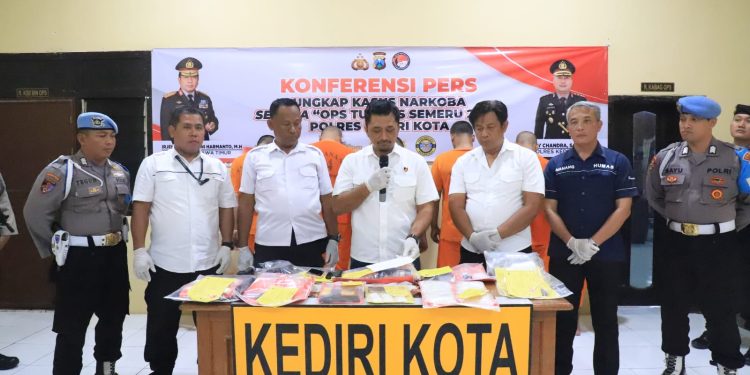 Polres Kediri Kota Ringkus 8 Tersangka di Ops Tumpas Narkoba Semeru 2023