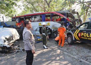 Kapolres Datangi Lokasi Kecelakaan Bus di Jalur Ngawi-Madiun, Ini Kronologisnya