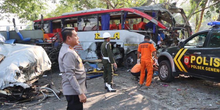 Kapolres Datangi Lokasi Kecelakaan Bus di Jalur Ngawi-Madiun, Ini Kronologisnya