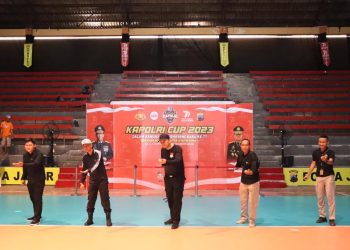 Polres Kendal Gelar Gladi Bersih Pembukaan Turnamen Bola Volley Kapolri Cup 2023 di GOR Bahurekso