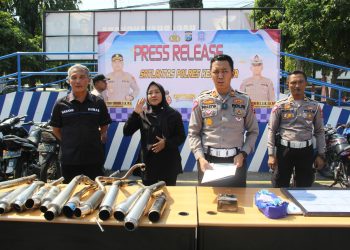 Razia Balap Liar, Polres Kediri Kota Amankan Puluhan Motor