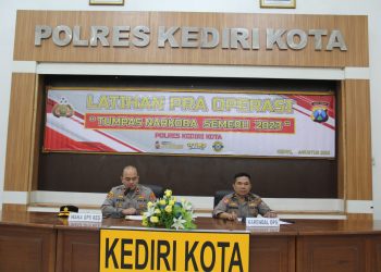 Pimpin Latpra Ops, Wakapolres Kediri Kota: Komitmen Serta Berkontribusi Lawan Narkoba dan Cegah Peredaran Obat-Obatan Terlarang