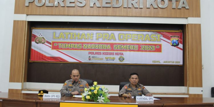 Pimpin Latpra Ops, Wakapolres Kediri Kota: Komitmen Serta Berkontribusi Lawan Narkoba dan Cegah Peredaran Obat-Obatan Terlarang