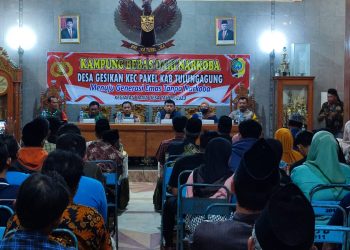 Ciptakan situasi kondusif,Sat Narkoba Polres Tulungagung Rintis Kampung Tangguh Lawan Narkoba.
