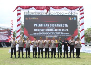 Polres Kediri Kota Ikuti Sispamkota di Kabupaten Blitar Bersama Polres Rayon IV