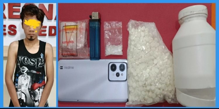 Polres Kediri Kota Ungkap Peredaran Narkoba, Sita Paket Sabu-Sabu dan Ratusan Butir Pil Koplo