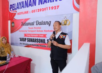 Tim dari Polda Jatim Lakukan Penilaian Posko Kampung Bebas Narkoba di Jalan Soka Sukorejo Kota Blitar