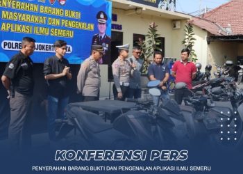 *Polresta Mojokerto Kenalkan Aplikasi ILMU SEMERU dan Kembalikan 4 Ranmor Korban*