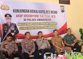 Kapolres Ngawi Jalin Silaturahmi dengan Forkopimcam Kwadungan