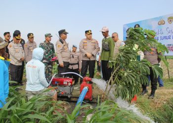Polri Peduli, Polres Kediri Kota Sediakan Sumur Bor dan Mesin Pompa Air Untuk Kelompok Tani Sido Makmur