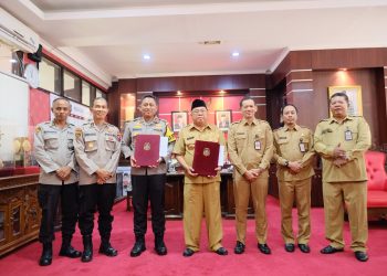Polres Blitar Kota Tanda Tangani Perjanjian Hibah Tanah dan Sarana Prasarana dengan Pemkot Blitar