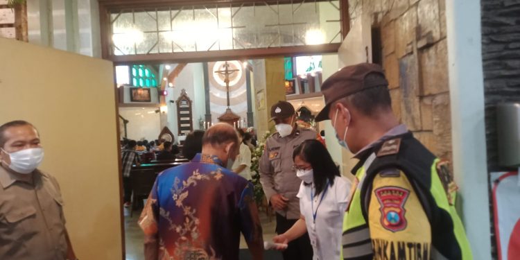 Jamin keamanan, Polres Kediri Kota Gelar Minggu Kasih Ibadah Umat Nasrani