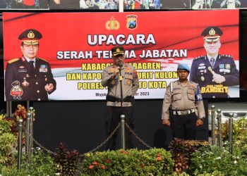 Mutasi Pejabat Utama, Kapolresta Mojokerto Pimpin Sertijab Kabagops, Kabagren dan Kapolsek