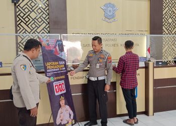 Polres Kediri Kota Lakukan Sosialisasi Pelayanan Call Center 110 di Pelayanan Publik