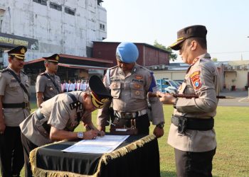 Pimpin Sertijab, Kapolresta Mojokerto Sampaikan Rasa Hormat dan Apresiasi Tinggi