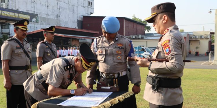 Pimpin Sertijab, Kapolresta Mojokerto Sampaikan Rasa Hormat dan Apresiasi Tinggi