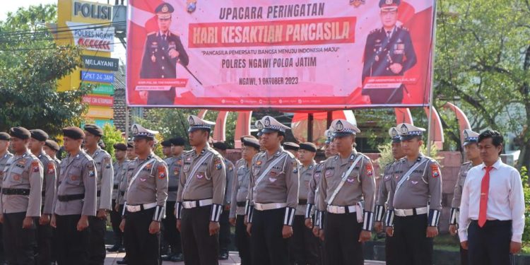 Kapolres Ngawi Pimpin Upacara Hari Kesaktian Pancasila