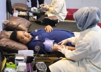 Polres Mojokerto Gelar Aksi Donor Darah Peringati HUT Humas Polri ke-72