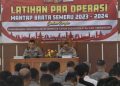 *Buka Latpraops Mantap Brata Semeru 2023-2024, Kapolres Trenggalek Ingatkan Netralitas Polri*