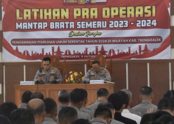 *Buka Latpraops Mantap Brata Semeru 2023-2024, Kapolres Trenggalek Ingatkan Netralitas Polri*
