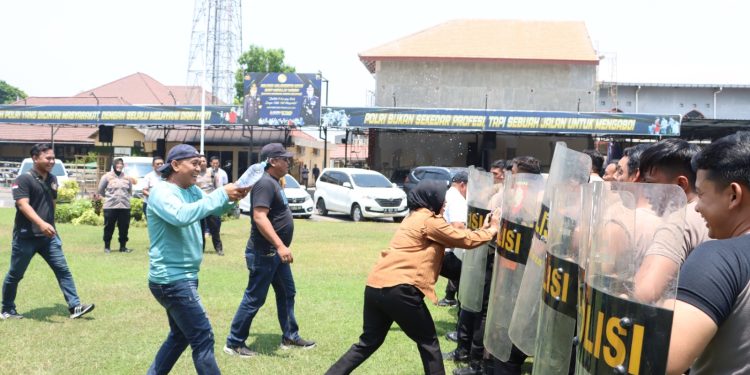 Polresta Mojokerto Siapkan Personil Gelar Sispam kota, jelang pemilu 2024