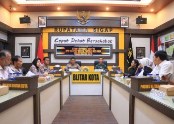 Polres Blitar Kota Gelar Rakor Eksternal Dan TFG Kesiapan Operasi Mantap Brata Semeru 2023-2024