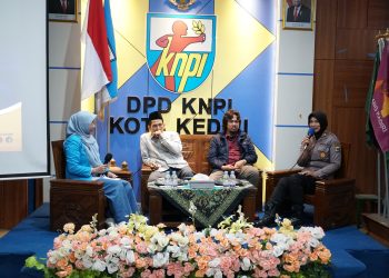 Polres Kediri Kota Bersama KNPI Ajak Melenial Bijak Bermedsos