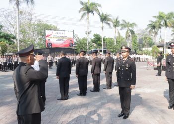 Polres Nganjuk Gelar Upacara Bendera Peringati Hari Sumpah Pemuda ke-95