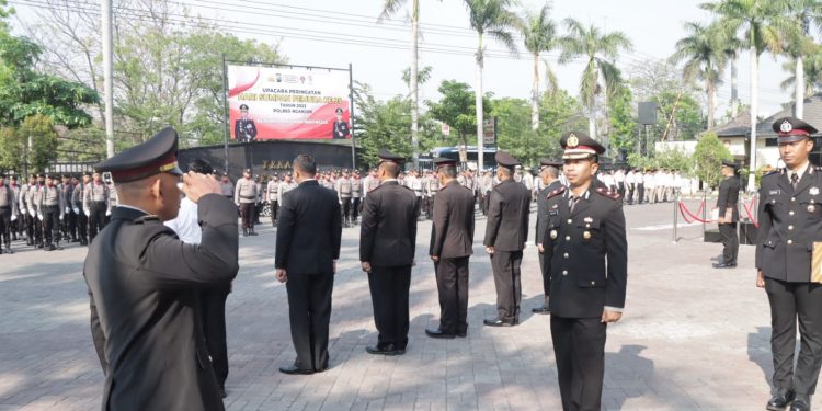 Polres Nganjuk Gelar Upacara Bendera Peringati Hari Sumpah Pemuda ke-95