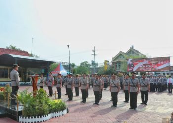 Kapolres Pimpin Upacara Pengukuhan dan Sertijab Beberapa Pejabat Polres Ngawi