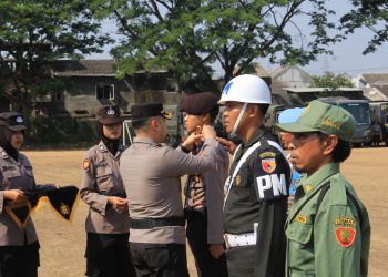 Polres Kediri Kota  Laksanakan  Apel Gelar Pasukan Ops Mantap Brata Semeru  2023-2024