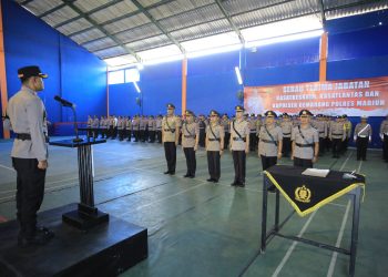 Kapolres Madiun Lantik  Dua Kasat dan Satu Kapolsek Dengan Penuh Haru.