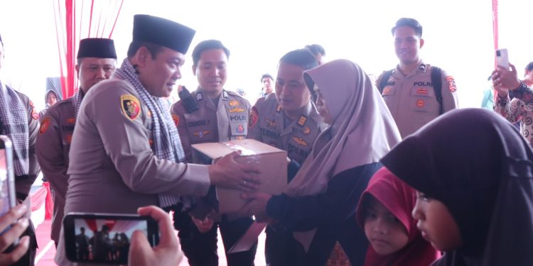 #Bahagianya Warga Ciamis dapat Bantuan Sumur Bor dan  Paket Sembako dari Operasi NCS Polri