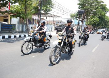 Cegah Gangguan Keamanan Jelang Pemilu 2024,Polres Kediri Kota Gelar Patroli