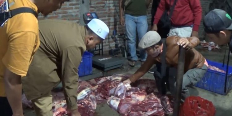 *Satreskrim Polres Magetan Ungkap Kejahatan Daging Sapi Glonggongan*