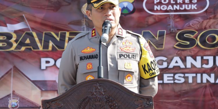 Polres Nganjuk dan Pengurus Bhayangkari Cabang Nganjuk Kirim Dua Truk Bantuan Sosial Peduli Palestina