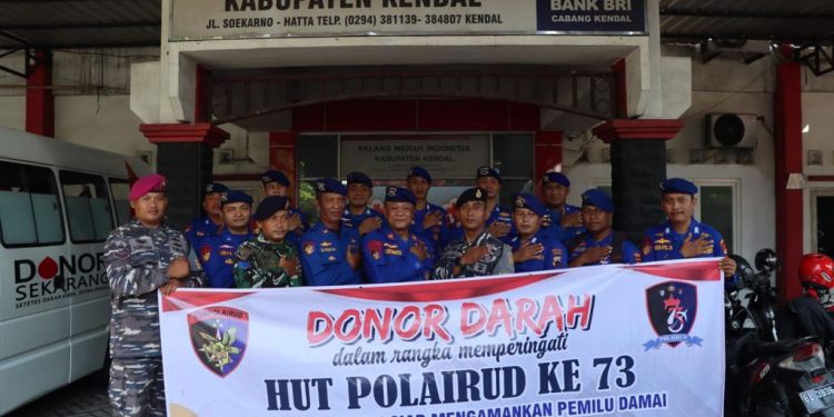Gandeng PMI, Satpolairud Polres Kendal Gelar Donor Darah dalam rangka HUT Polairud ke-73