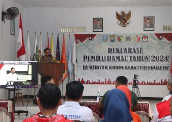 Hadiri Deklarasi Pemilu Damai, Ini Pesan Kapolres Trenggalek