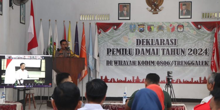 Hadiri Deklarasi Pemilu Damai, Ini Pesan Kapolres Trenggalek