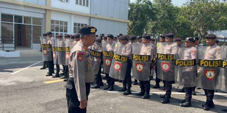 Latihan Pengendalian Massa Antisipasi Gangguan dalam Pentahapan Pemilu 2024