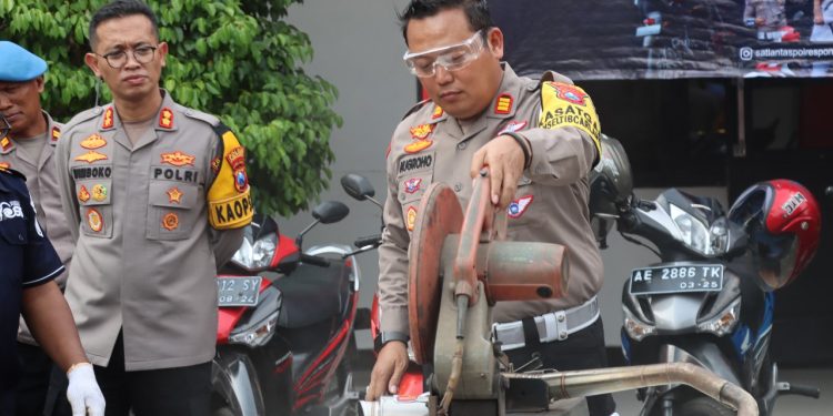 Hasil Operasi Balap Liar, Polres Ponorogo  Amankan 238 Unit Kendaraan Bermotor