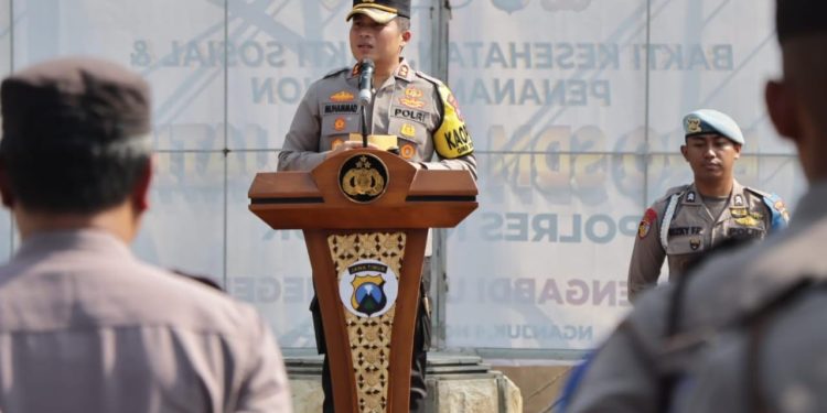 Polres Nganjuk Gelar Upacara Pembukaan Latihan Kerja 48 Siswa Diktuk Bintara Polri, Kapolres Ingatkan untuk Jaga Netralitas