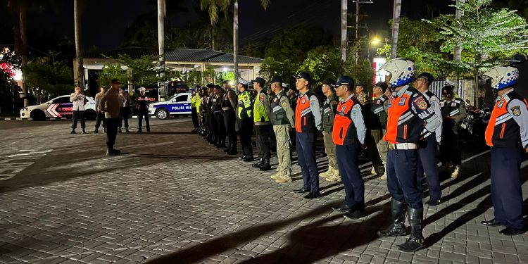 Patroli Skala Besar Polres Nganjuk Libatkan Instansi Samping, Ciptakan Kondisi Aman dan Kondusif Selama Pemilu 2024